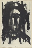 Artist: b'MADDOCK, Bea' | Title: b'Jester' | Date: 1961 | Technique: b'lithograph, printed in black ink, from one stone'