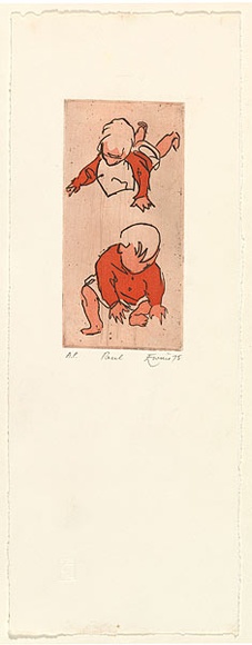 Artist: b'EWINS, Rod' | Title: b'Paul.' | Date: 1975 | Technique: b'etching and aquatint, printed in colour, from multiple plates'