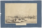 Artist: b'Thomas, Edmund.' | Title: b'River Yarra Yarra' | Date: 1853 | Technique: b'lithograph, printed in colour, from multiple stones'
