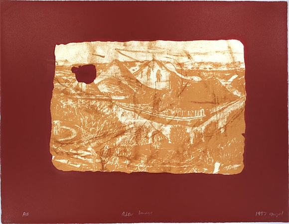 Artist: b'Lowe, Geoff.' | Title: b'After image' | Date: 1987 | Technique: b'lithograph and screenprint, printed in colour, from one stone and two photo-stencils'