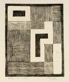 Artist: b'Hawkins, Weaver.' | Title: b'Straights 2' | Date: 1958 | Technique: b'linocut, printed in black ink, from one block' | Copyright: b'The Estate of H.F Weaver Hawkins'