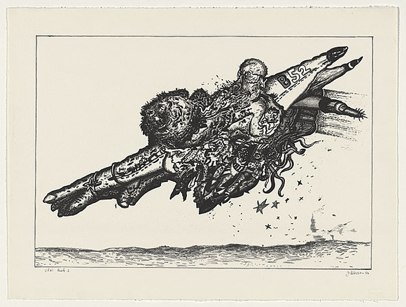 Artist: b'Paterson, Jim.' | Title: b'not titled [B52]' | Date: 1984 | Technique: b'lithograph, printed in black ink, from one stone'