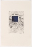 Artist: b'Bennett, Gordon.' | Title: b'not titled [blue retreat]' | Date: 1993 | Technique: b'soft-ground etching, printed in black and blue ink, from two plates' | Copyright: b'\xc2\xa9 Gordon Bennett, Licensed by VISCOPY, Australia'