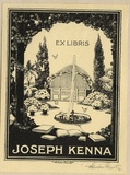 Artist: b'FEINT, Adrian' | Title: b'Bookplate: Joseph Kenna.' | Date: 1925 | Technique: b'line block, printed in black ink, from one process block' | Copyright: b'Courtesy the Estate of Adrian Feint'