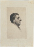 Artist: b'LINDSAY, Lionel' | Title: b'Chris Brennan' | Technique: b'etching, printed in black ink, from one plate' | Copyright: b'Courtesy of the National Library of Australia'