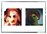 Artist: SHOMALY, Alberr | Title: Double portrait - one on Melanex | Date: 1973 | Technique: offset-lithograph