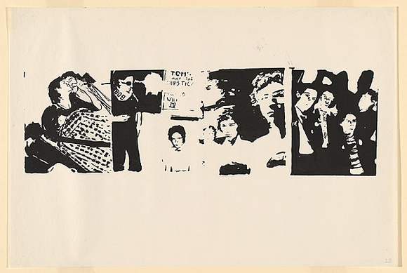 Artist: Johnson, Tim. | Title: Bands II | Date: 1979 | Technique: screenprint, printed in black ink, from one stencil | Copyright: © Tim Johnson