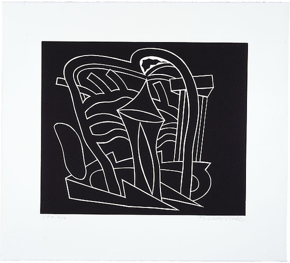 Artist: b'LEACH-JONES, Alun' | Title: b'not titled [1]' | Date: 1986, February - March | Technique: b'linocut, printed in black ink, from one block' | Copyright: b'Courtesy of the artist'