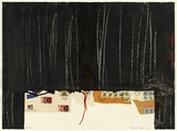Artist: Lynn, Elwyn. | Title: Bauhaus | Date: 1983, 8 August | Technique: lithograph, printed in black ink, from one stone; collage, postage stamps and envelopes; hand applied ink and paint