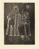 Artist: b'HANRAHAN, Barbara' | Title: b'Family' | Date: c.1960 | Technique: b'lithograph, printed in black ink, from one stone'