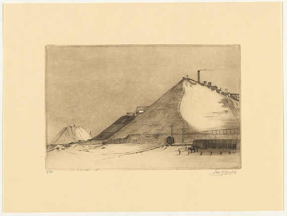 Artist: b'Rawling, Charles W.' | Title: b'Dumps, Broken Hill' | Date: 1946 | Technique: b'etching printed with plate-tone'