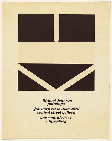 Artist: b'Johnson, Michael.' | Title: b'not titled [Michael Johnson Central Street Gallery, 1967].' | Date: 1967 | Technique: b'screenprint' | Copyright: b'\xc2\xa9 Michael Johnson'