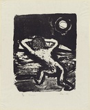 Artist: MADDOCK, Bea | Title: Escape | Date: 3 July 1963 | Technique: lithograph worked in litocrayon and touche, printed in black ink by hand-burnishing, from one stone