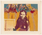 Title: b'Paul Gauguin straw hut' | Date: c.1980-81 | Technique: b'screenprint, printed in colour, from multiples stencils'