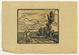 Artist: Groblicka, Lidia. | Title: Country road | Date: 1955-56 | Technique: woodcut and linocut, printed in colour, from two blocks