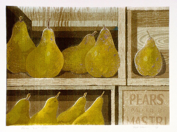 Artist: b'letcher, William.' | Title: b'Pears e.v.' | Date: 1979 | Technique: b'screenprint, printed in colour, from multiple stencils' | Copyright: b'With the permission of The William Fletcher Trust which provides assistance to young artists.'