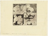 Artist: WALKER, Murray | Title: Studies of Benjamin | Date: 1965 | Technique: etching, printed in black ink, from one plate