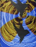 Artist: Tilley, Lorna. | Title: (Poster of two birds and waves) | Date: 1973 | Technique: screenprint, printed in colour, from multiple stencils