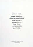 Artist: b'VARIOUS ARTISTS' | Title: b'Artist name page.' | Date: (1992) | Technique: b'screenprint, printed in black ink, from one stencil'