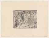 Title: With hand 1 | Date: 1976 | Technique: drypoint, printed in black ink, from one perspex plate