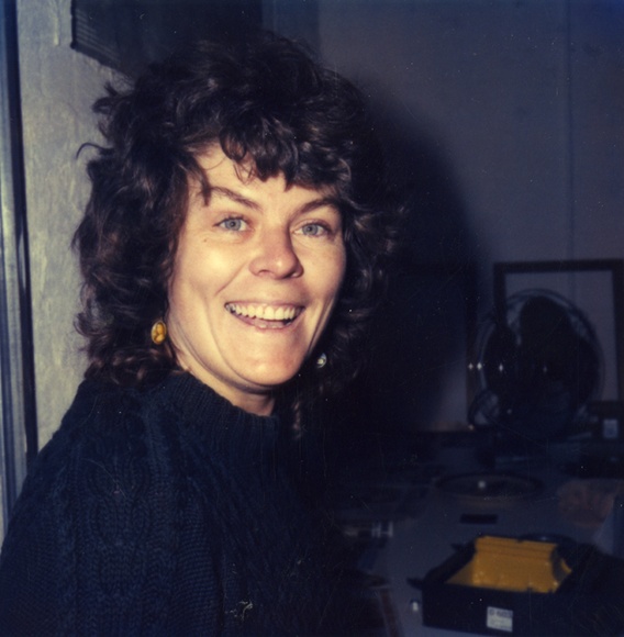 Artist: b'Butler, Roger' | Title: b'Portrait of Toni Robertson at studio, Old Canberra Brick Works, Canberra, April 1983' | Date: 1983