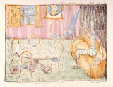 Artist: b'Eager, Helen.' | Title: b'I\'m no fool, I put white wash on my tool, Yes but what about the Queen?.' | Date: 1979 | Technique: b'lithograph, printed in colour, from five stones [or plates]'