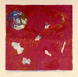 Artist: b'SHEARER, Mitzi' | Title: b'not titled' | Date: 1976 | Technique: b'linocut, printed in colour, from four blocks'