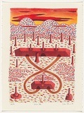 Artist: b'Bowen, Dean.' | Title: b'Crossed paths' | Date: 1990 | Technique: b'lithograph, printed in colour, from multiple stones'