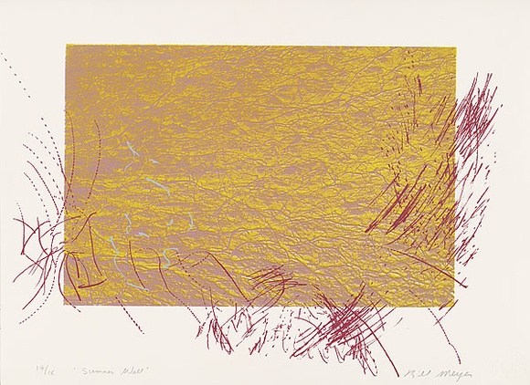 Artist: b'MEYER, Bill' | Title: b'Summer wall' | Date: 1981 | Technique: b'screenprint, printed in four colours, from four screens (photo indirect)' | Copyright: b'\xc2\xa9 Bill Meyer'