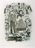 Artist: b'HANRAHAN, Barbara' | Title: b'My family' | Date: 1978 | Technique: b'etching, printed in blue with plate-tone'