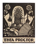 Artist: FEINT, Adrian | Title: Bookplate: Thea Proctor. | Date: 1927 | Technique: wood-engraving, printed in black ink, from one block | Copyright: Courtesy the Estate of Adrian Feint
