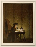 Artist: Flett, James. | Title: Midnight. | Date: 1931 | Technique: linocut, printed in colour, from multiple blocks