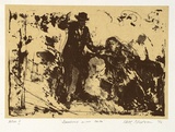 Artist: NICOLSON, Noel | Title: Dancing with papa | Date: 1996, April | Technique: lithograph, printed in black ink, from one plate