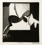 Artist: b'BALDESSIN, George' | Title: b'Window.' | Date: 1966 | Technique: b'etching and aquatint, printed in black ink, from one plate'