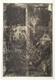 Artist: Sachs, Bernhard. | Title: Demonstration: negative dialectics (reconstruction from a New York City corpse, 4:20 am, 1994, of X-rays of an anonymous 19th century American painting after Titian). | Date: 1995, May | Technique: lithograph, printed in cream ink, from one plate; lift ground, spit bite, aquatint, roulette, burnish and drypoint, printed in colour, from multiple plates | Copyright: © Bernhard Sachs