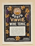 Artist: b'Burdett, Frank.' | Title: bLabel: Best's Vinvie Wine Tonic. | Date: c.1948 | Technique: b'lithograph, printed in colour, from multiple stones [or plates]'