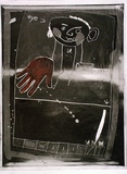 Artist: b'Moore, Mary.' | Title: b'not titled' | Date: 1977 | Technique: b'aquatint, printed in black ink, from one plate with stencil printed in red ink, from one plate' | Copyright: b'\xc2\xa9 Mary Moore'
