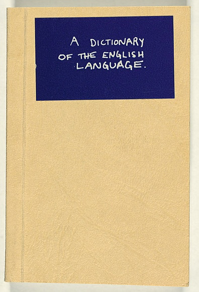 Title: b'A dictionary of the English language' | Date: 1983 | Technique: b'offset-lithographs, printed in black ink, from multiple plates; collaged additions'