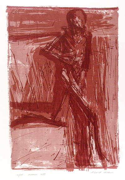 Artist: b'ROSE, David' | Title: b'Runner SIII' | Date: 1966 | Technique: b'screenprint, printed in colour, from three stencils'
