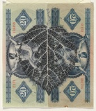 Artist: HALL, Fiona | Title: Rubus fruticosus - Blackberry (Hungarian currency) | Date: 2000 - 2002 | Technique: gouache | Copyright: © Fiona Hall