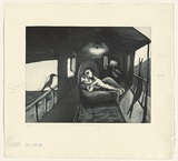 Artist: SHEAD, Garry | Title: The awakening | Date: 1994-95 | Technique: etching and aquatint, printed in blue-black ink, from one plate | Copyright: © Garry Shead