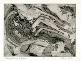 Artist: Brash, Barbara. | Title: Aboriginal burial ground. | Date: 1965 | Technique: etching, aquatint printed in brown ink from one plate