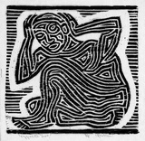 Artist: b'Hawkins, Weaver.' | Title: b'Opposite two' | Date: 1963 | Technique: b'woodcut, printed in black ink, from one block' | Copyright: b'The Estate of H.F Weaver Hawkins'