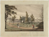 Artist: Earle, Augustus. | Title: Government House, and part of the town of Sydney. | Date: 1830 | Technique: lithograph, printed in black ink, from one stone; hand-coloured