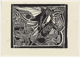 Artist: Timothy, John. | Title: Counseling | Date: 2005 | Technique: woodcut, printed in black ink, from one block
