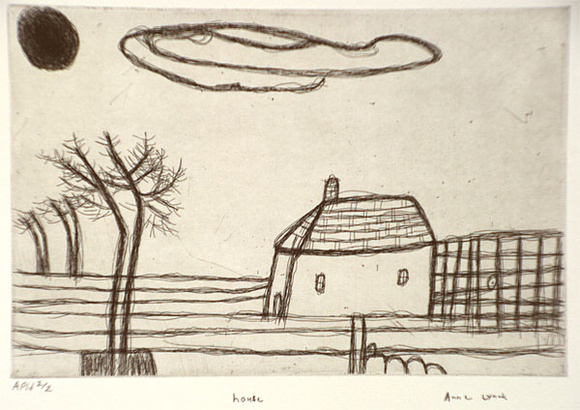 Artist: b'Lynch, Anne.' | Title: b'House' | Date: 2000, February | Technique: b'etching, printed in black ink, from one plate' | Copyright: b'Courtesy of Arts Project Australia'