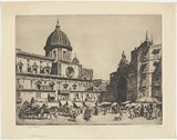 Artist: b'LINDSAY, Lionel' | Title: b'Porta Capuana, Naples' | Date: 1927 | Technique: b'etching and aquatint, printed in brown ink with plate-tone, from one plate' | Copyright: b'Courtesy of the National Library of Australia'