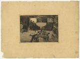 Artist: b'Bell, George..' | Title: b'(Boatbuilders).' | Date: c.1912 | Technique: b'etching, printed in black ink, from one plate'