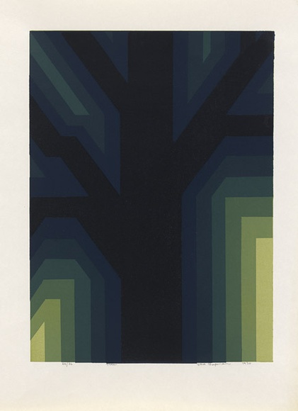 Artist: b'Chapman, Dora.' | Title: b'Tree.' | Date: 1970 | Technique: b'screenprint, printed in colour, from multiple stencils' | Copyright: b'\xc2\xa9 Dora Chapman, Licensed by VISCOPY, Australia'