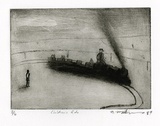 Artist: b'McKenna, Noel.' | Title: bChildren's ride | Date: 1989 | Technique: b'etching, printed in black ink with plate-tone, from one plate' | Copyright: b'\xc2\xa9 Noel McKenna'